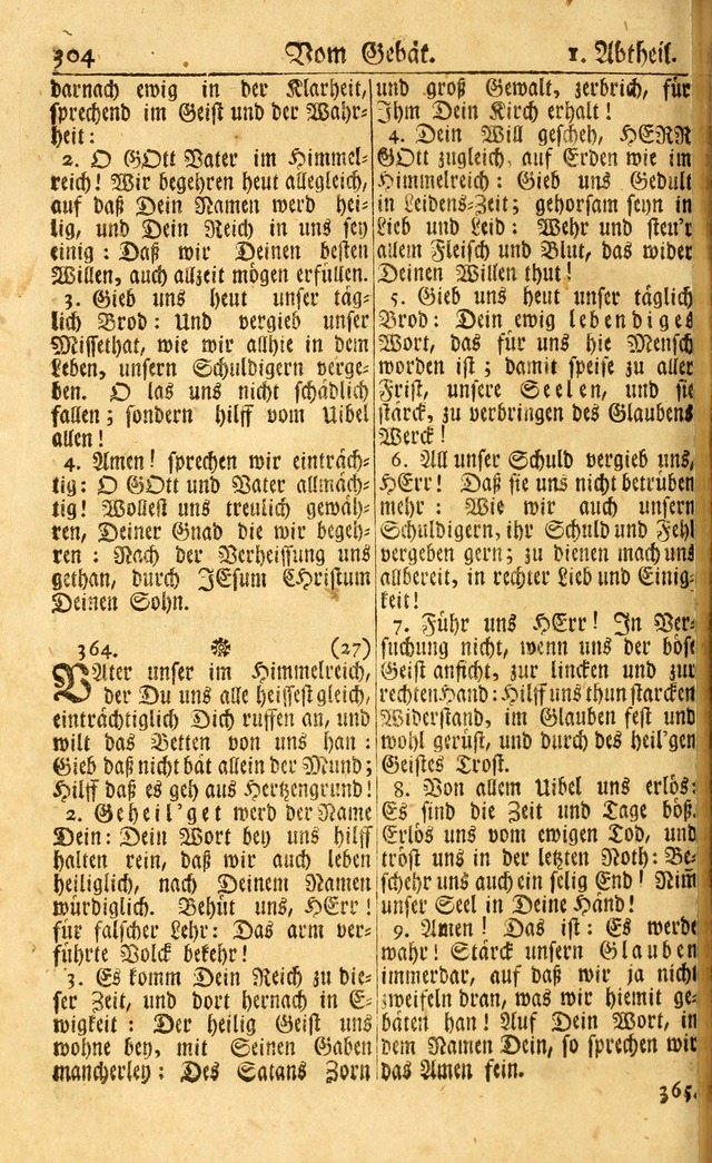 Neu-Eingerichtetes Gesang-Buch in Sich Haltend eine Sammlung (mehrentheils alter) Schöner lehr-reicher underbailicher Lieder... page 304