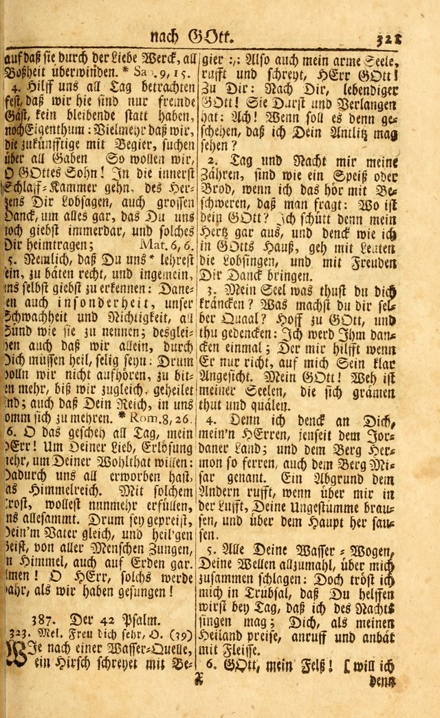 Neu-Eingerichtetes Gesang-Buch in Sich Haltend eine Sammlung (mehrentheils alter) Schöner lehr-reicher underbailicher Lieder... page 321