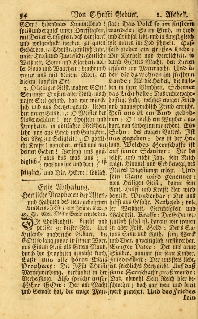 Neu-Eingerichtetes Gesang-Buch in Sich Haltend eine Sammlung (mehrentheils alter) Schöner lehr-reicher underbailicher Lieder... page 34