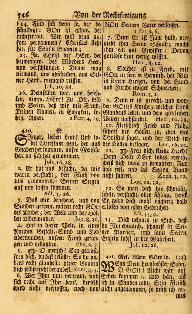 Neu-Eingerichtetes Gesang-Buch in Sich Haltend eine Sammlung (mehrentheils alter) Schöner lehr-reicher underbailicher Lieder... page 346