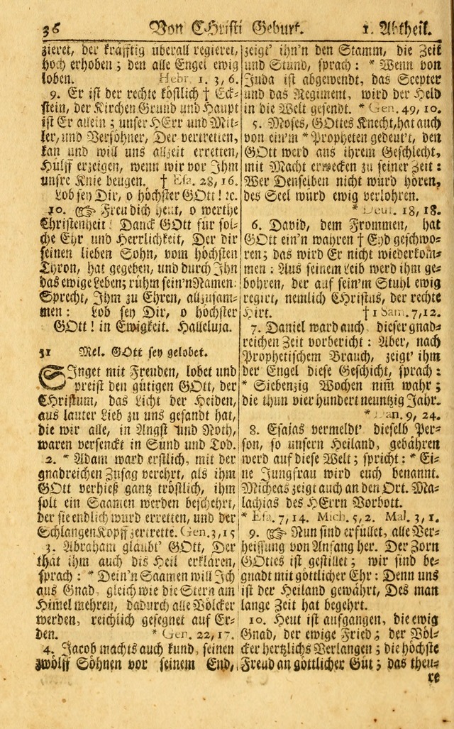 Neu-Eingerichtetes Gesang-Buch in Sich Haltend eine Sammlung (mehrentheils alter) Schöner lehr-reicher underbailicher Lieder... page 36