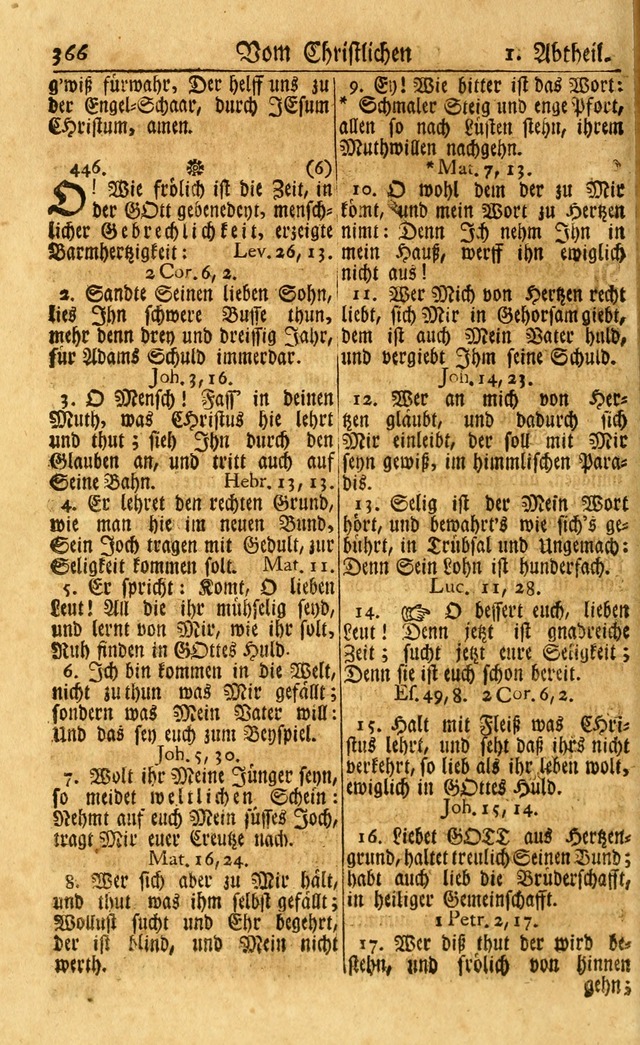 Neu-Eingerichtetes Gesang-Buch in Sich Haltend eine Sammlung (mehrentheils alter) Schöner lehr-reicher underbailicher Lieder... page 368