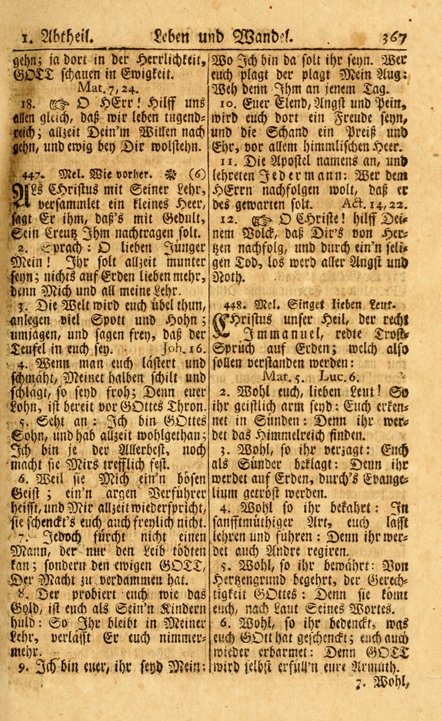 Neu-Eingerichtetes Gesang-Buch in Sich Haltend eine Sammlung (mehrentheils alter) Schöner lehr-reicher underbailicher Lieder... page 369