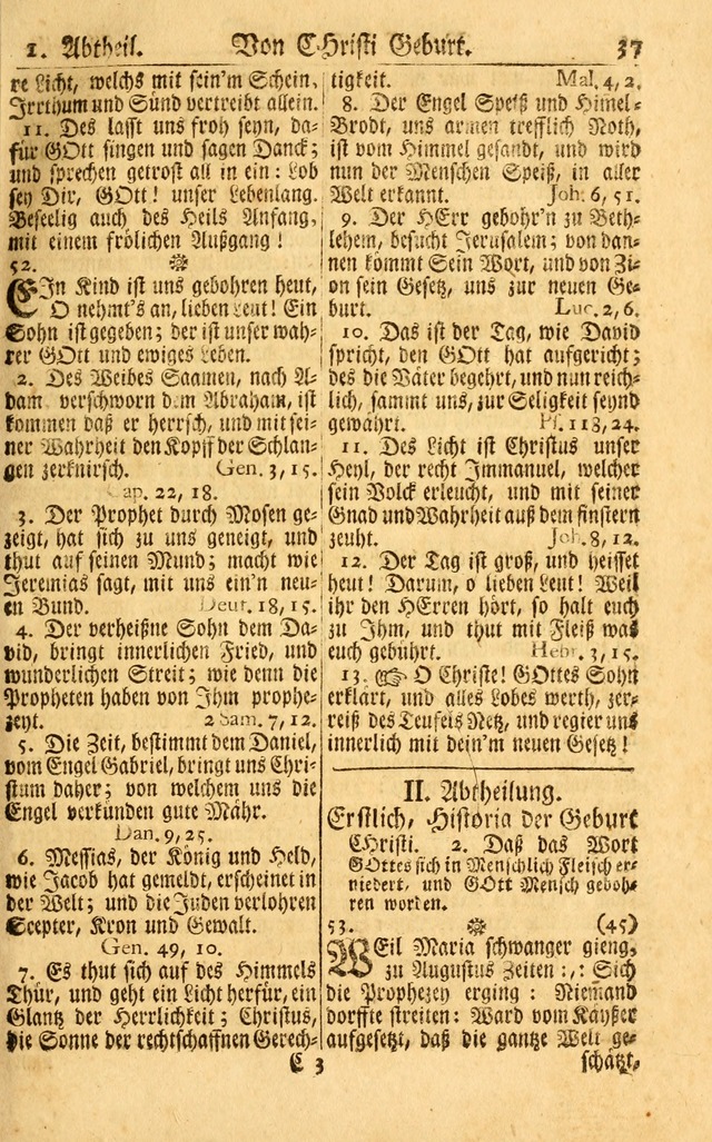 Neu-Eingerichtetes Gesang-Buch in Sich Haltend eine Sammlung (mehrentheils alter) Schöner lehr-reicher underbailicher Lieder... page 37