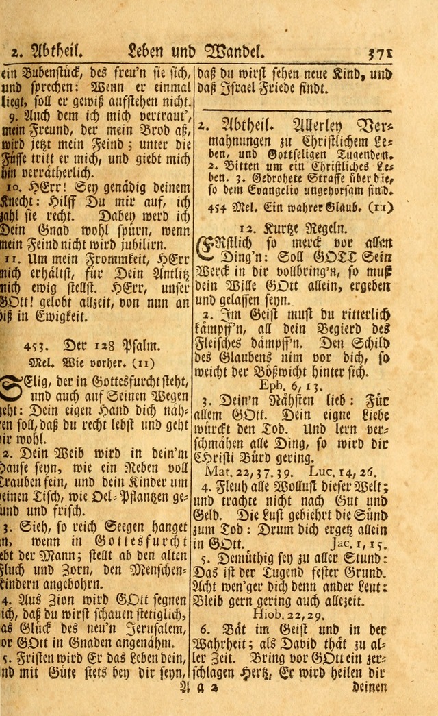 Neu-Eingerichtetes Gesang-Buch in Sich Haltend eine Sammlung (mehrentheils alter) Schöner lehr-reicher underbailicher Lieder... page 373