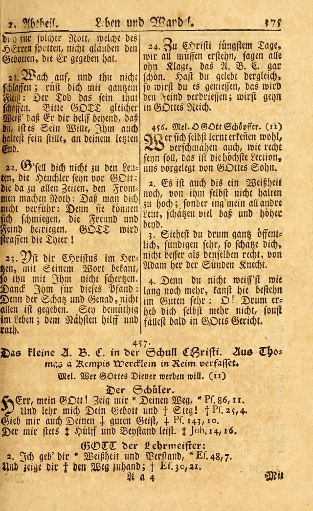 Neu-Eingerichtetes Gesang-Buch in Sich Haltend eine Sammlung (mehrentheils alter) Schöner lehr-reicher underbailicher Lieder... page 377