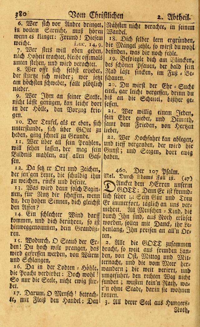 Neu-Eingerichtetes Gesang-Buch in Sich Haltend eine Sammlung (mehrentheils alter) Schöner lehr-reicher underbailicher Lieder... page 382