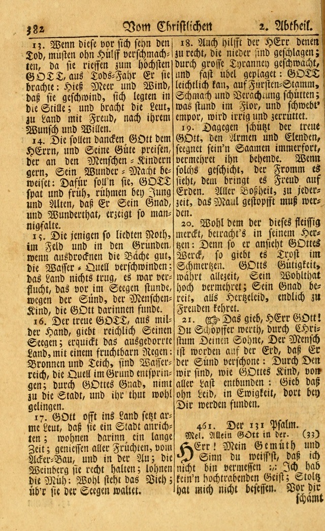 Neu-Eingerichtetes Gesang-Buch in Sich Haltend eine Sammlung (mehrentheils alter) Schöner lehr-reicher underbailicher Lieder... page 384