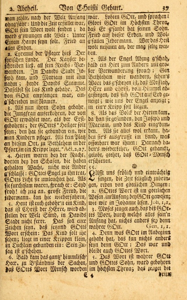 Neu-Eingerichtetes Gesang-Buch in Sich Haltend eine Sammlung (mehrentheils alter) Schöner lehr-reicher underbailicher Lieder... page 39