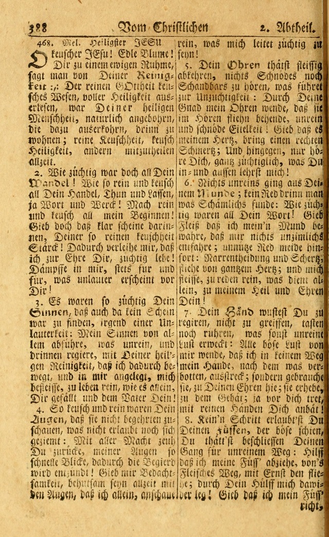 Neu-Eingerichtetes Gesang-Buch in Sich Haltend eine Sammlung (mehrentheils alter) Schöner lehr-reicher underbailicher Lieder... page 390