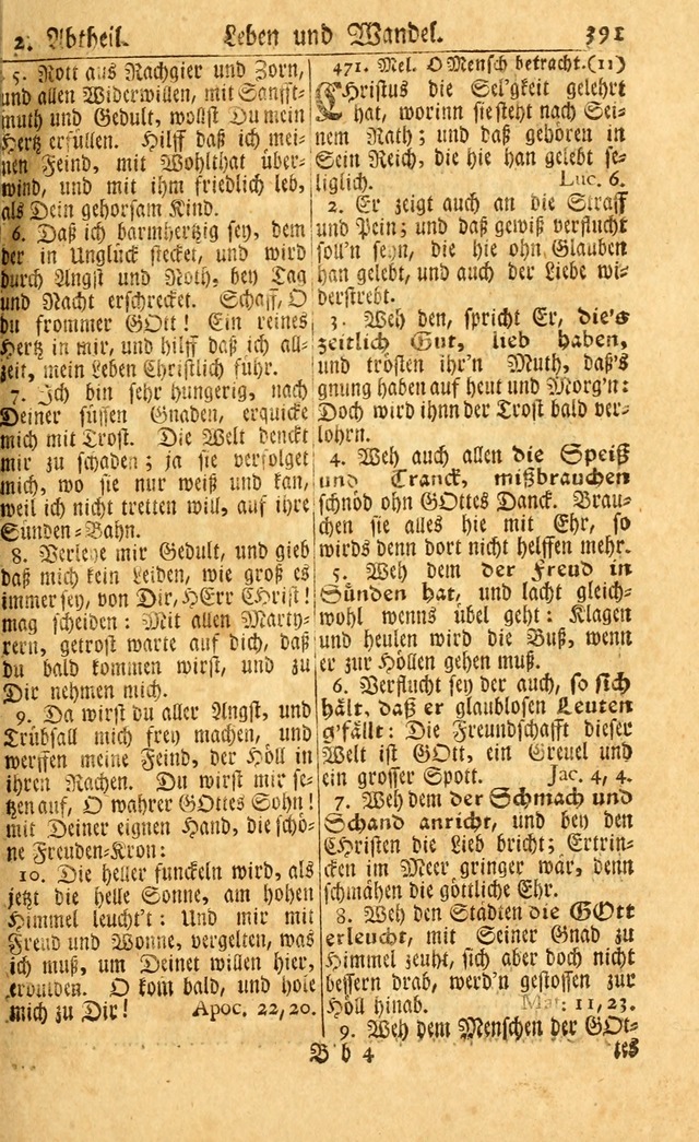 Neu-Eingerichtetes Gesang-Buch in Sich Haltend eine Sammlung (mehrentheils alter) Schöner lehr-reicher underbailicher Lieder... page 393