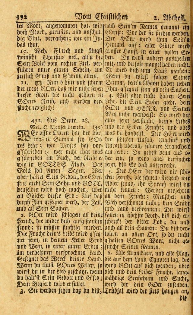 Neu-Eingerichtetes Gesang-Buch in Sich Haltend eine Sammlung (mehrentheils alter) Schöner lehr-reicher underbailicher Lieder... page 394