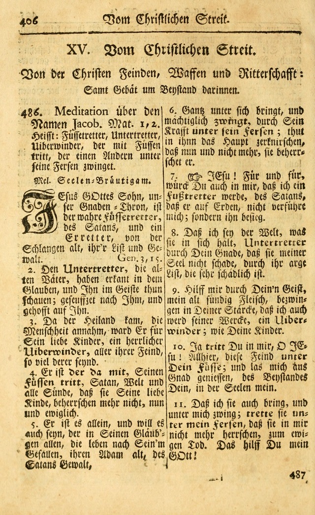 Neu-Eingerichtetes Gesang-Buch in Sich Haltend eine Sammlung (mehrentheils alter) Schöner lehr-reicher underbailicher Lieder... page 408