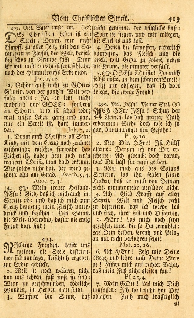 Neu-Eingerichtetes Gesang-Buch in Sich Haltend eine Sammlung (mehrentheils alter) Schöner lehr-reicher underbailicher Lieder... page 415