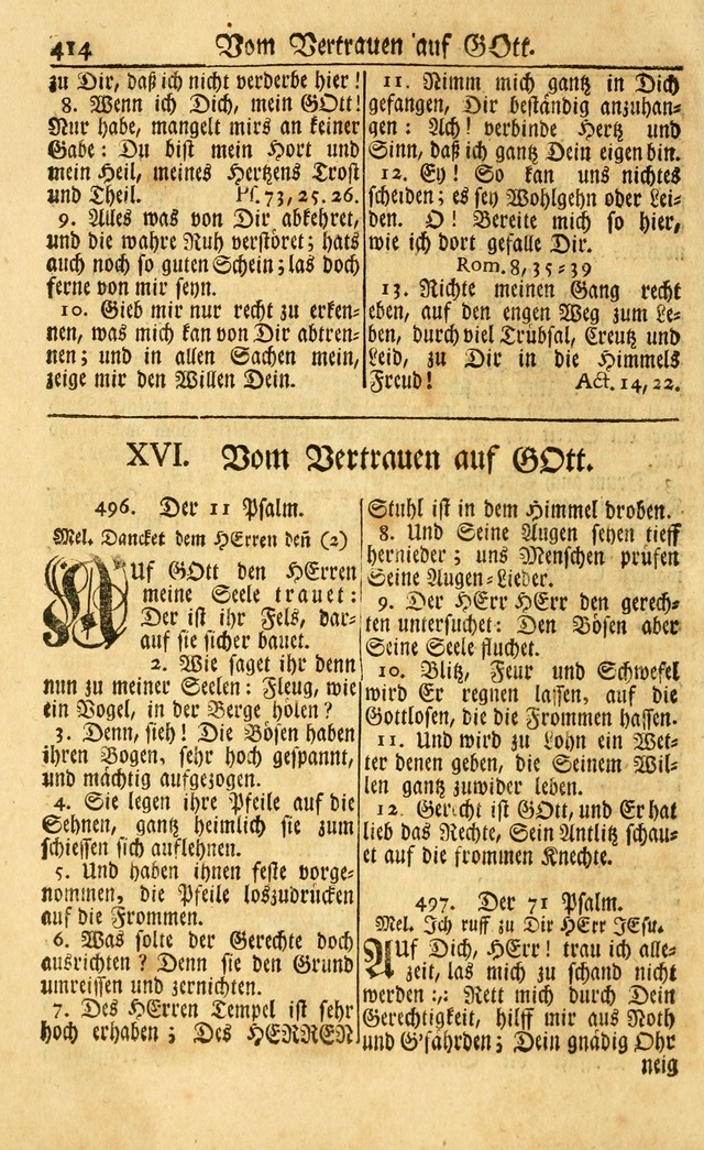 Neu-Eingerichtetes Gesang-Buch in Sich Haltend eine Sammlung (mehrentheils alter) Schöner lehr-reicher underbailicher Lieder... page 416