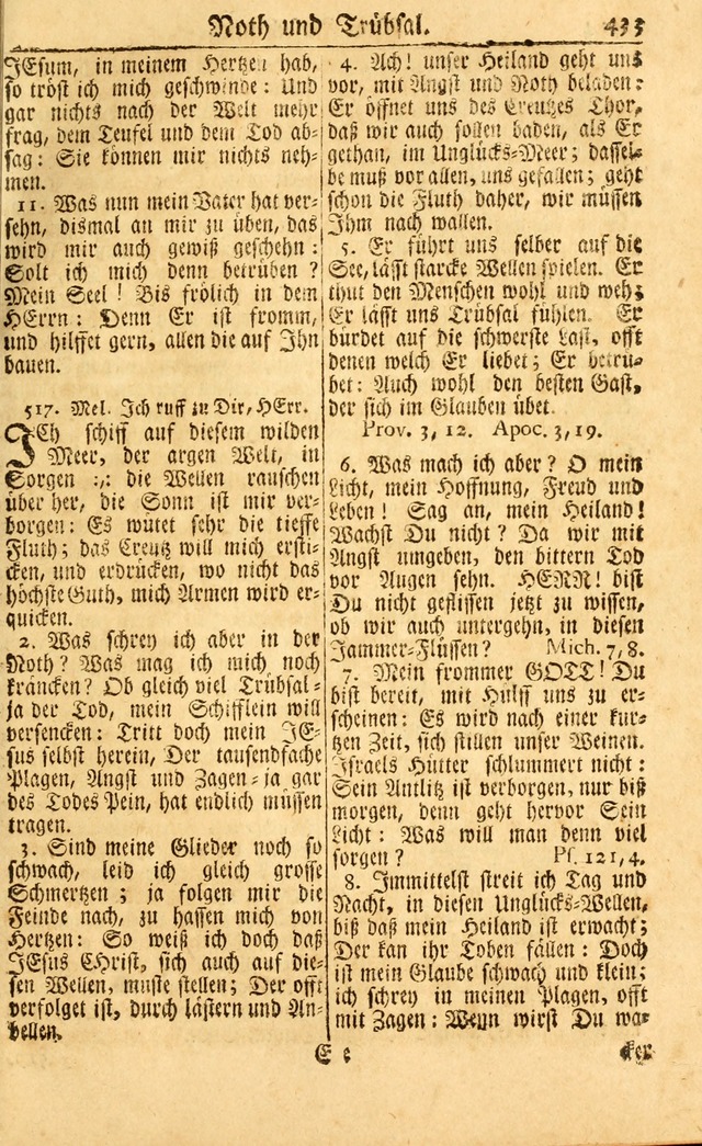 Neu-Eingerichtetes Gesang-Buch in Sich Haltend eine Sammlung (mehrentheils alter) Schöner lehr-reicher underbailicher Lieder... page 435