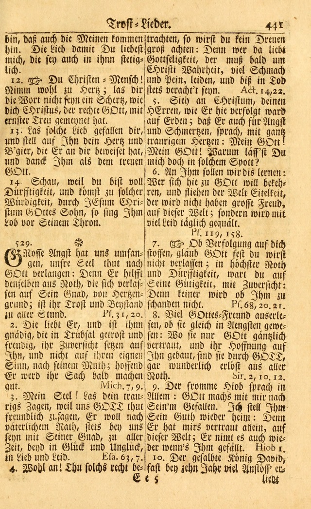 Neu-Eingerichtetes Gesang-Buch in Sich Haltend eine Sammlung (mehrentheils alter) Schöner lehr-reicher underbailicher Lieder... page 443