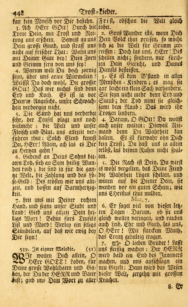 Neu-Eingerichtetes Gesang-Buch in Sich Haltend eine Sammlung (mehrentheils alter) Schöner lehr-reicher underbailicher Lieder... page 450