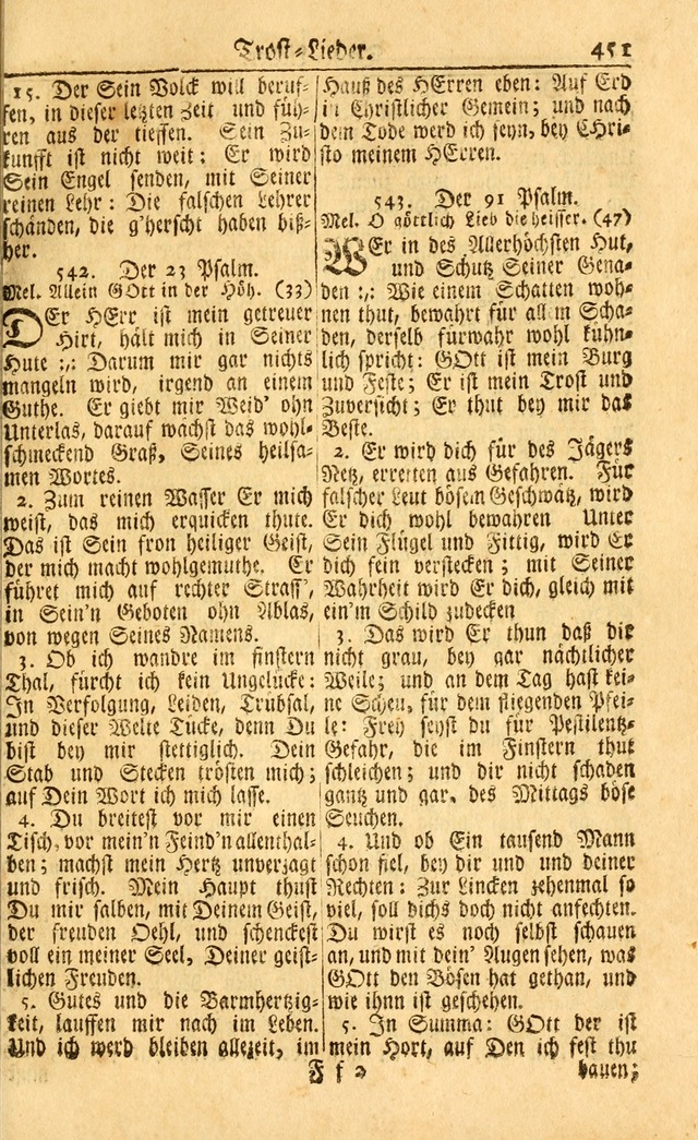 Neu-Eingerichtetes Gesang-Buch in Sich Haltend eine Sammlung (mehrentheils alter) Schöner lehr-reicher underbailicher Lieder... page 453