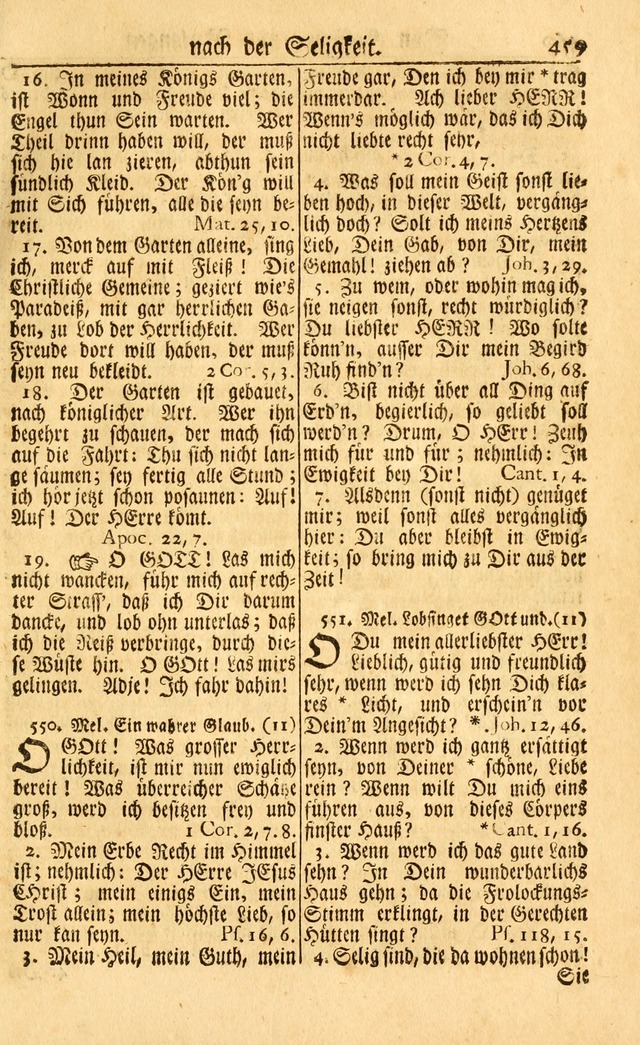 Neu-Eingerichtetes Gesang-Buch in Sich Haltend eine Sammlung (mehrentheils alter) Schöner lehr-reicher underbailicher Lieder... page 461