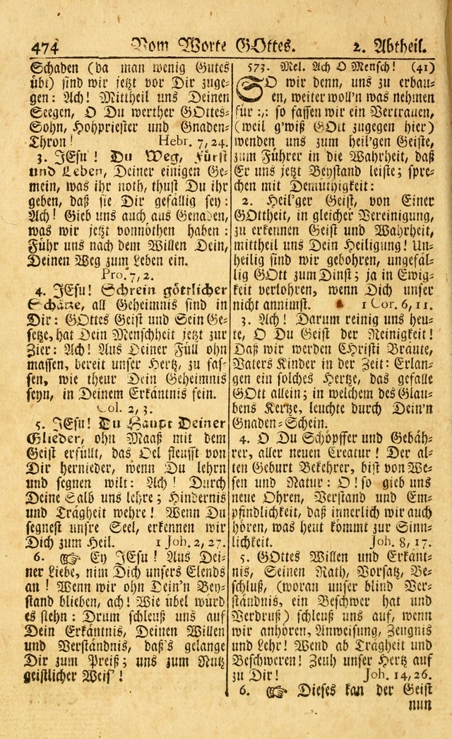 Neu-Eingerichtetes Gesang-Buch in Sich Haltend eine Sammlung (mehrentheils alter) Schöner lehr-reicher underbailicher Lieder... page 476