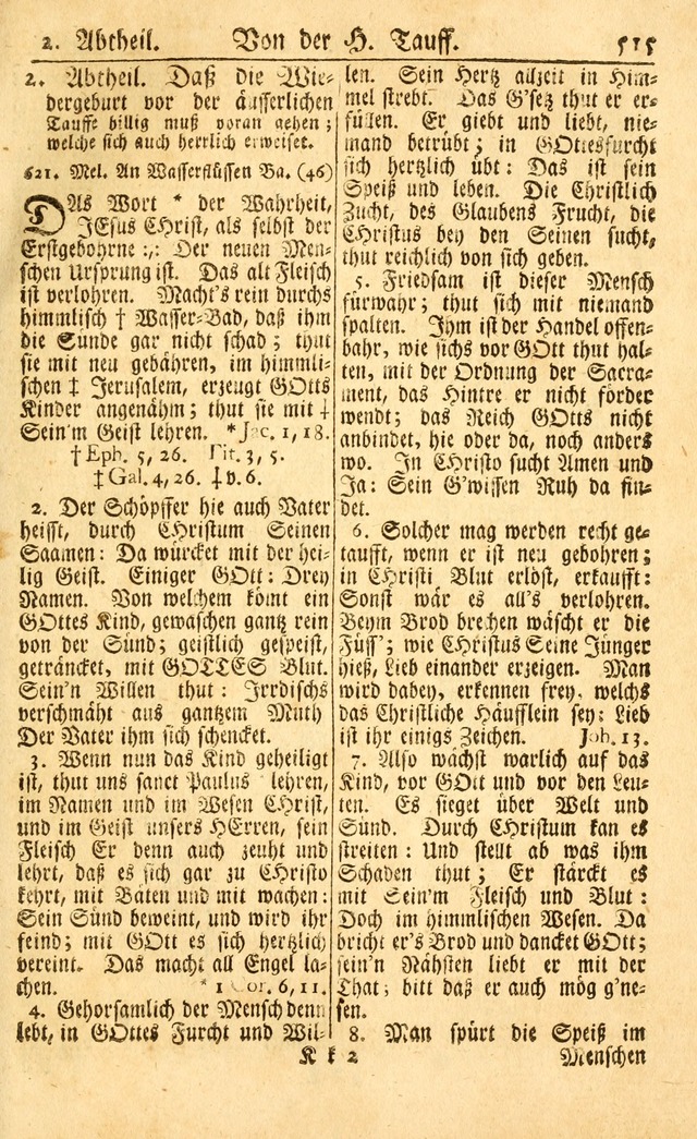 Neu-Eingerichtetes Gesang-Buch in Sich Haltend eine Sammlung (mehrentheils alter) Schöner lehr-reicher underbailicher Lieder... page 519