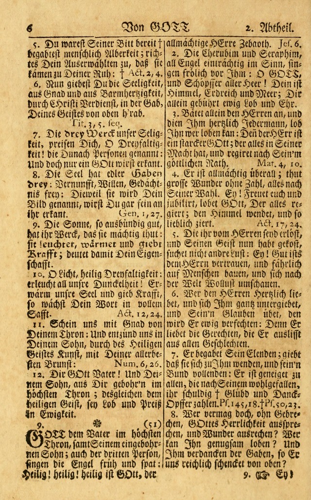 Neu-Eingerichtetes Gesang-Buch in Sich Haltend eine Sammlung (mehrentheils alter) Schöner lehr-reicher underbailicher Lieder... page 6