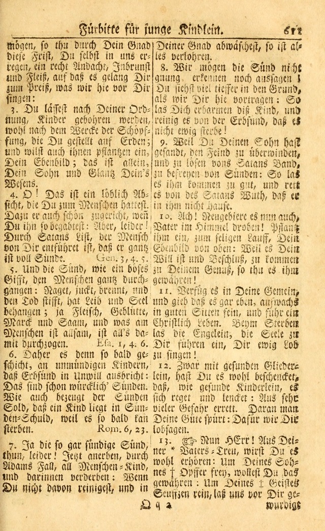 Neu-Eingerichtetes Gesang-Buch in Sich Haltend eine Sammlung (mehrentheils alter) Schöner lehr-reicher underbailicher Lieder... page 617