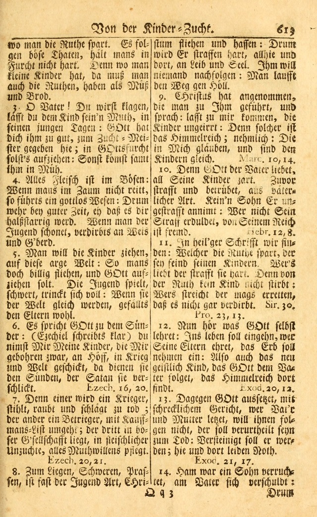 Neu-Eingerichtetes Gesang-Buch in Sich Haltend eine Sammlung (mehrentheils alter) Schöner lehr-reicher underbailicher Lieder... page 619