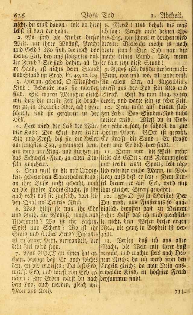 Neu-Eingerichtetes Gesang-Buch in Sich Haltend eine Sammlung (mehrentheils alter) Schöner lehr-reicher underbailicher Lieder... page 632