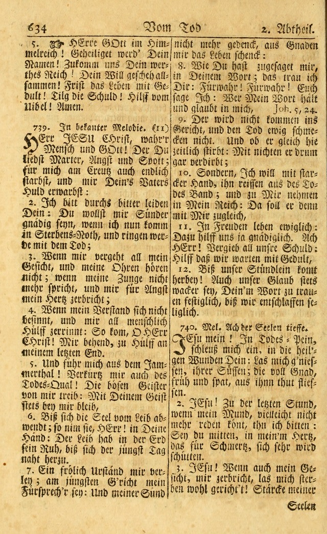 Neu-Eingerichtetes Gesang-Buch in Sich Haltend eine Sammlung (mehrentheils alter) Schöner lehr-reicher underbailicher Lieder... page 640