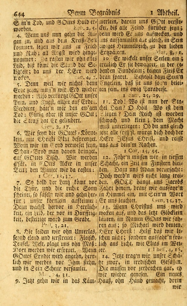 Neu-Eingerichtetes Gesang-Buch in Sich Haltend eine Sammlung (mehrentheils alter) Schöner lehr-reicher underbailicher Lieder... page 650