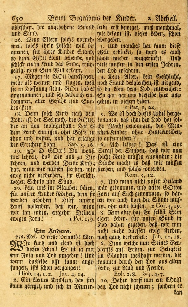 Neu-Eingerichtetes Gesang-Buch in Sich Haltend eine Sammlung (mehrentheils alter) Schöner lehr-reicher underbailicher Lieder... page 656