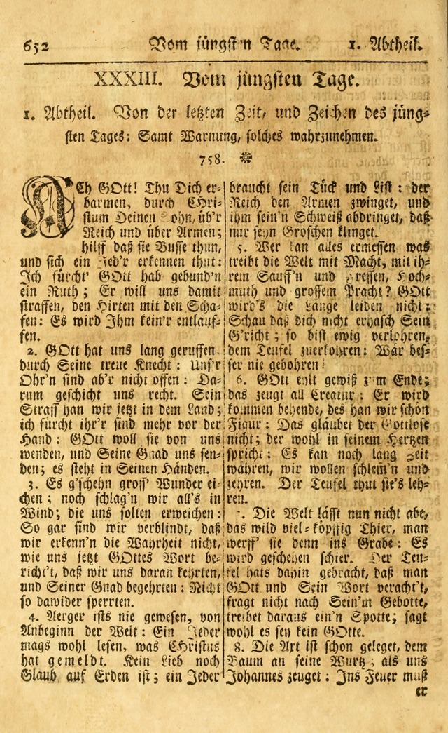 Neu-Eingerichtetes Gesang-Buch in Sich Haltend eine Sammlung (mehrentheils alter) Schöner lehr-reicher underbailicher Lieder... page 658