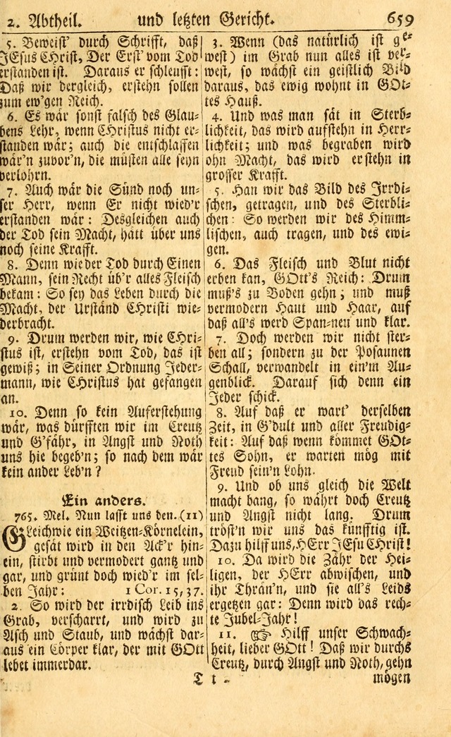 Neu-Eingerichtetes Gesang-Buch in Sich Haltend eine Sammlung (mehrentheils alter) Schöner lehr-reicher underbailicher Lieder... page 665