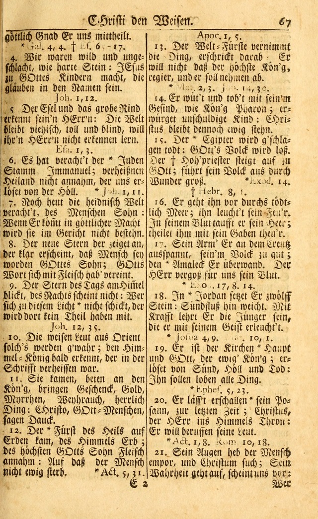 Neu-Eingerichtetes Gesang-Buch in Sich Haltend eine Sammlung (mehrentheils alter) Schöner lehr-reicher underbailicher Lieder... page 67