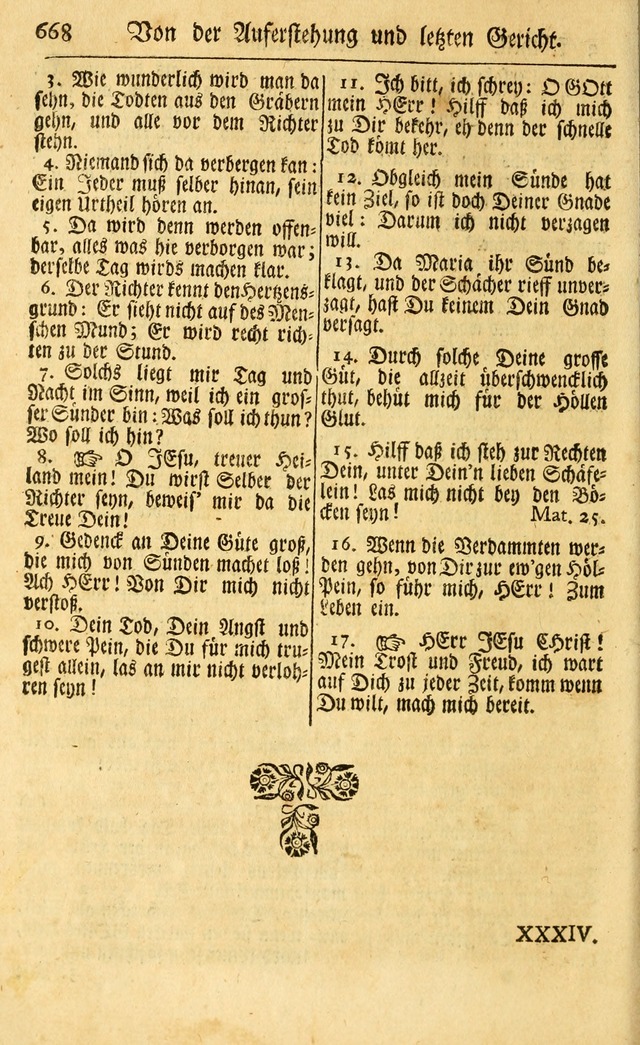 Neu-Eingerichtetes Gesang-Buch in Sich Haltend eine Sammlung (mehrentheils alter) Schöner lehr-reicher underbailicher Lieder... page 674