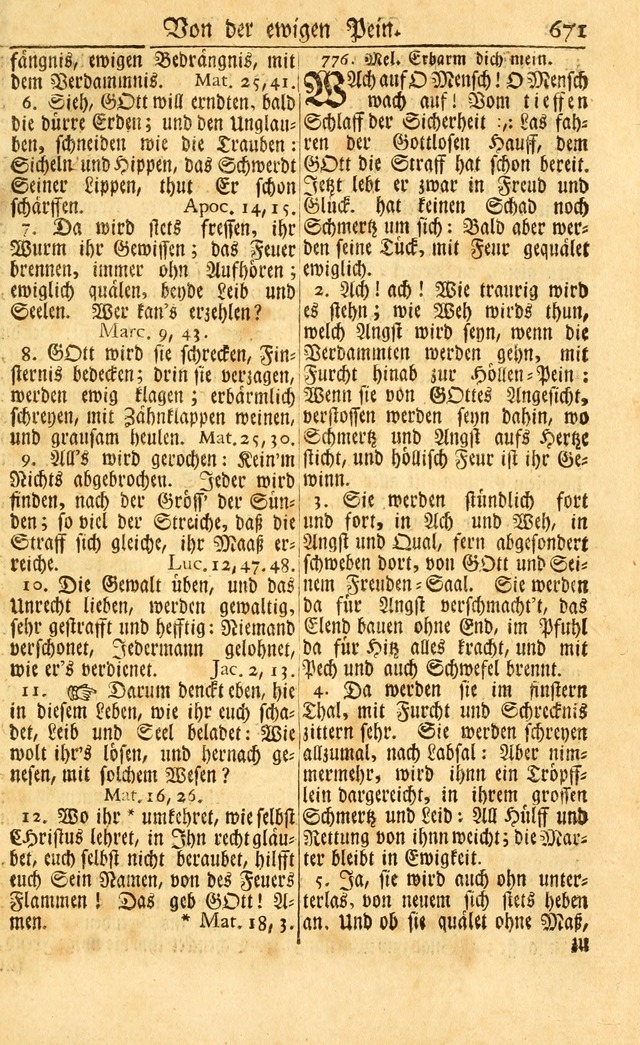 Neu-Eingerichtetes Gesang-Buch in Sich Haltend eine Sammlung (mehrentheils alter) Schöner lehr-reicher underbailicher Lieder... page 677