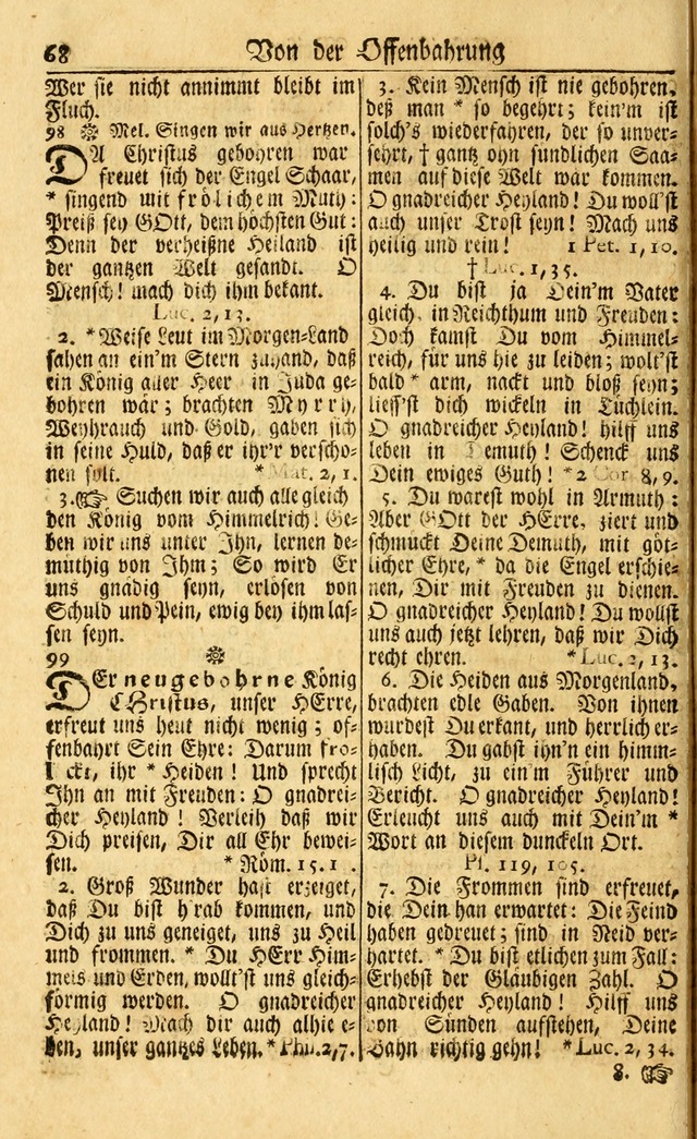 Neu-Eingerichtetes Gesang-Buch in Sich Haltend eine Sammlung (mehrentheils alter) Schöner lehr-reicher underbailicher Lieder... page 68