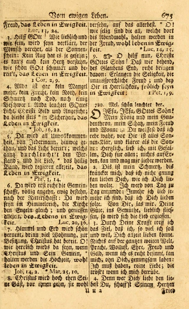 Neu-Eingerichtetes Gesang-Buch in Sich Haltend eine Sammlung (mehrentheils alter) Schöner lehr-reicher underbailicher Lieder... page 681