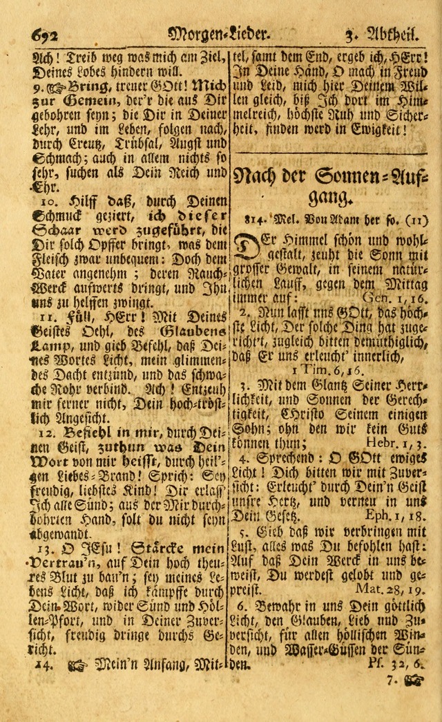 Neu-Eingerichtetes Gesang-Buch in Sich Haltend eine Sammlung (mehrentheils alter) Schöner lehr-reicher underbailicher Lieder... page 698