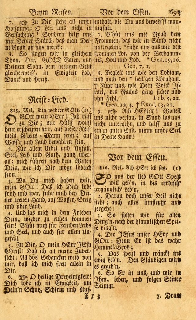 Neu-Eingerichtetes Gesang-Buch in Sich Haltend eine Sammlung (mehrentheils alter) Schöner lehr-reicher underbailicher Lieder... page 699