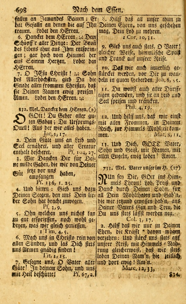 Neu-Eingerichtetes Gesang-Buch in Sich Haltend eine Sammlung (mehrentheils alter) Schöner lehr-reicher underbailicher Lieder... page 704