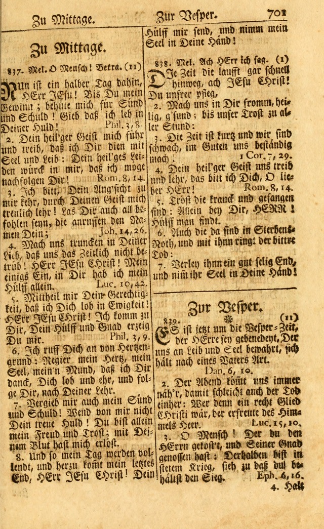 Neu-Eingerichtetes Gesang-Buch in Sich Haltend eine Sammlung (mehrentheils alter) Schöner lehr-reicher underbailicher Lieder... page 707