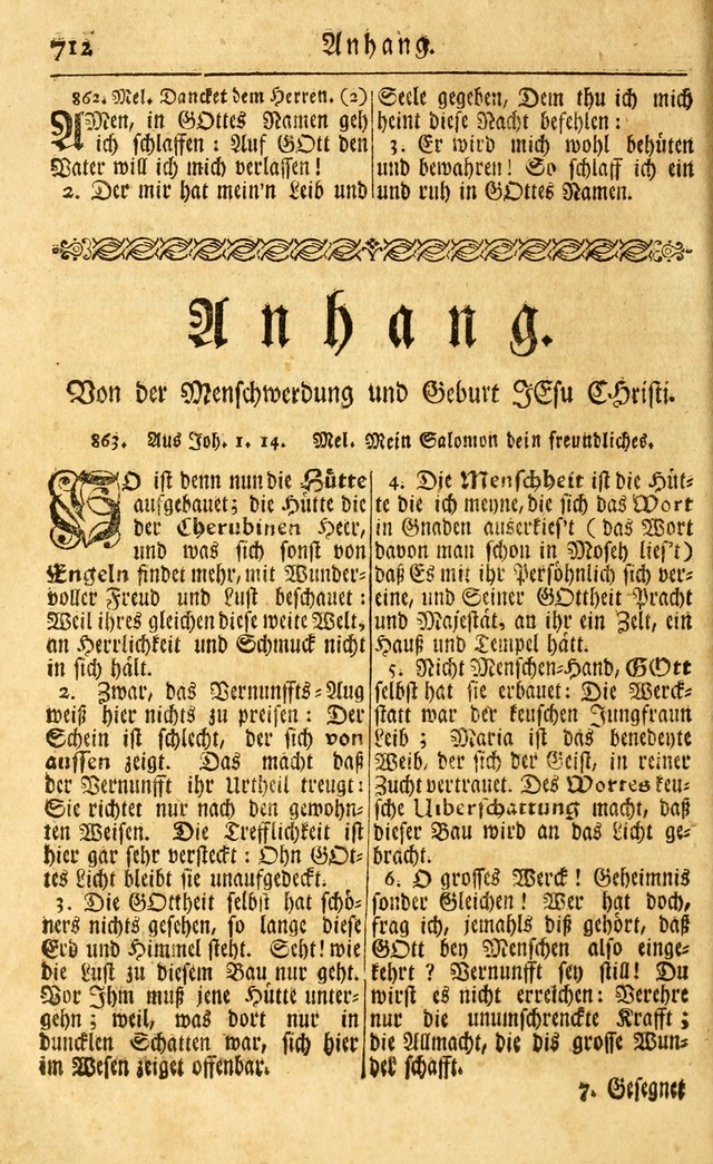 Neu-Eingerichtetes Gesang-Buch in Sich Haltend eine Sammlung (mehrentheils alter) Schöner lehr-reicher underbailicher Lieder... page 718