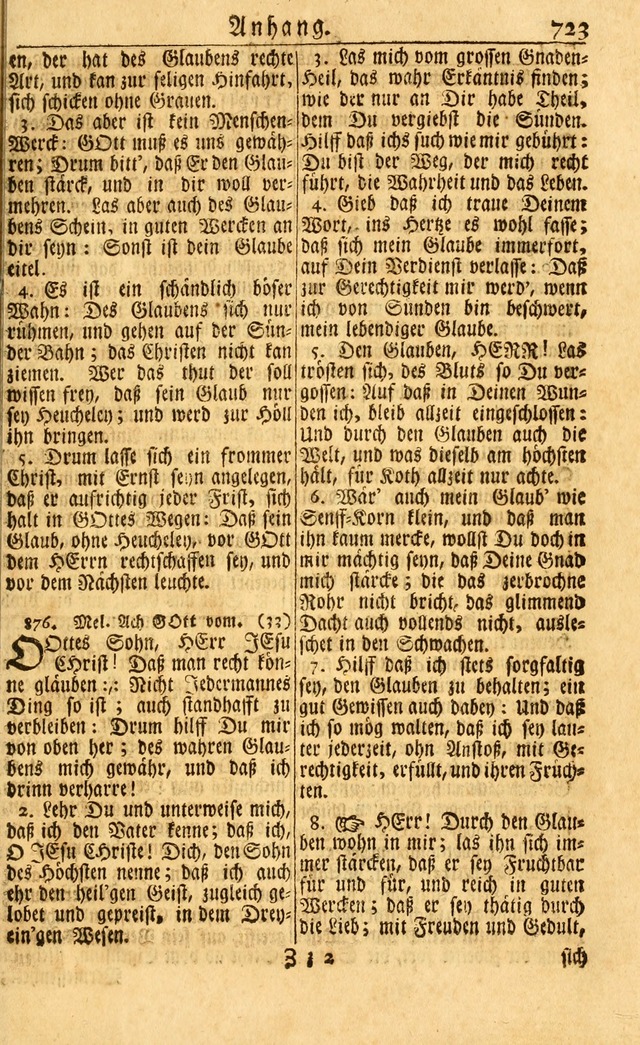 Neu-Eingerichtetes Gesang-Buch in Sich Haltend eine Sammlung (mehrentheils alter) Schöner lehr-reicher underbailicher Lieder... page 729