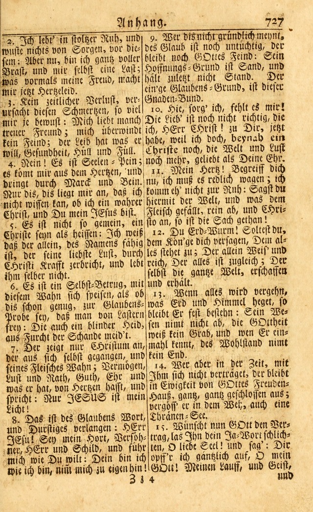 Neu-Eingerichtetes Gesang-Buch in Sich Haltend eine Sammlung (mehrentheils alter) Schöner lehr-reicher underbailicher Lieder... page 733