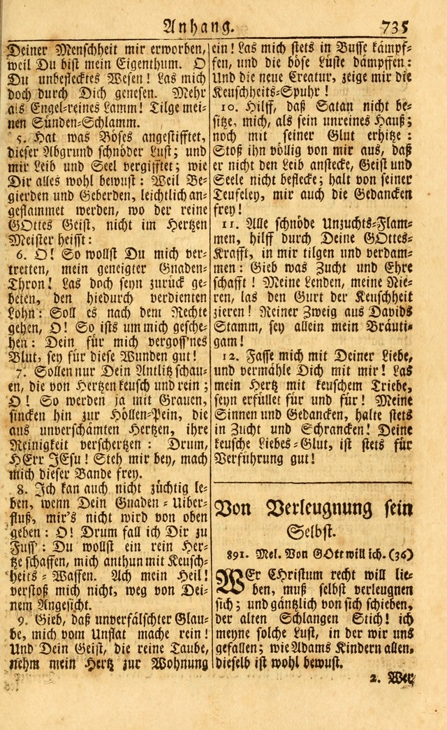 Neu-Eingerichtetes Gesang-Buch in Sich Haltend eine Sammlung (mehrentheils alter) Schöner lehr-reicher underbailicher Lieder... page 741