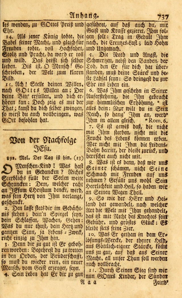 Neu-Eingerichtetes Gesang-Buch in Sich Haltend eine Sammlung (mehrentheils alter) Schöner lehr-reicher underbailicher Lieder... page 743