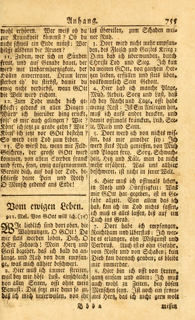 Neu-Eingerichtetes Gesang-Buch in Sich Haltend eine Sammlung (mehrentheils alter) Schöner lehr-reicher underbailicher Lieder... page 761